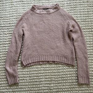 Wooden Ships Classic Mohair & Wool Blend Knit Crewneck Sweater Blush Pink XS/S